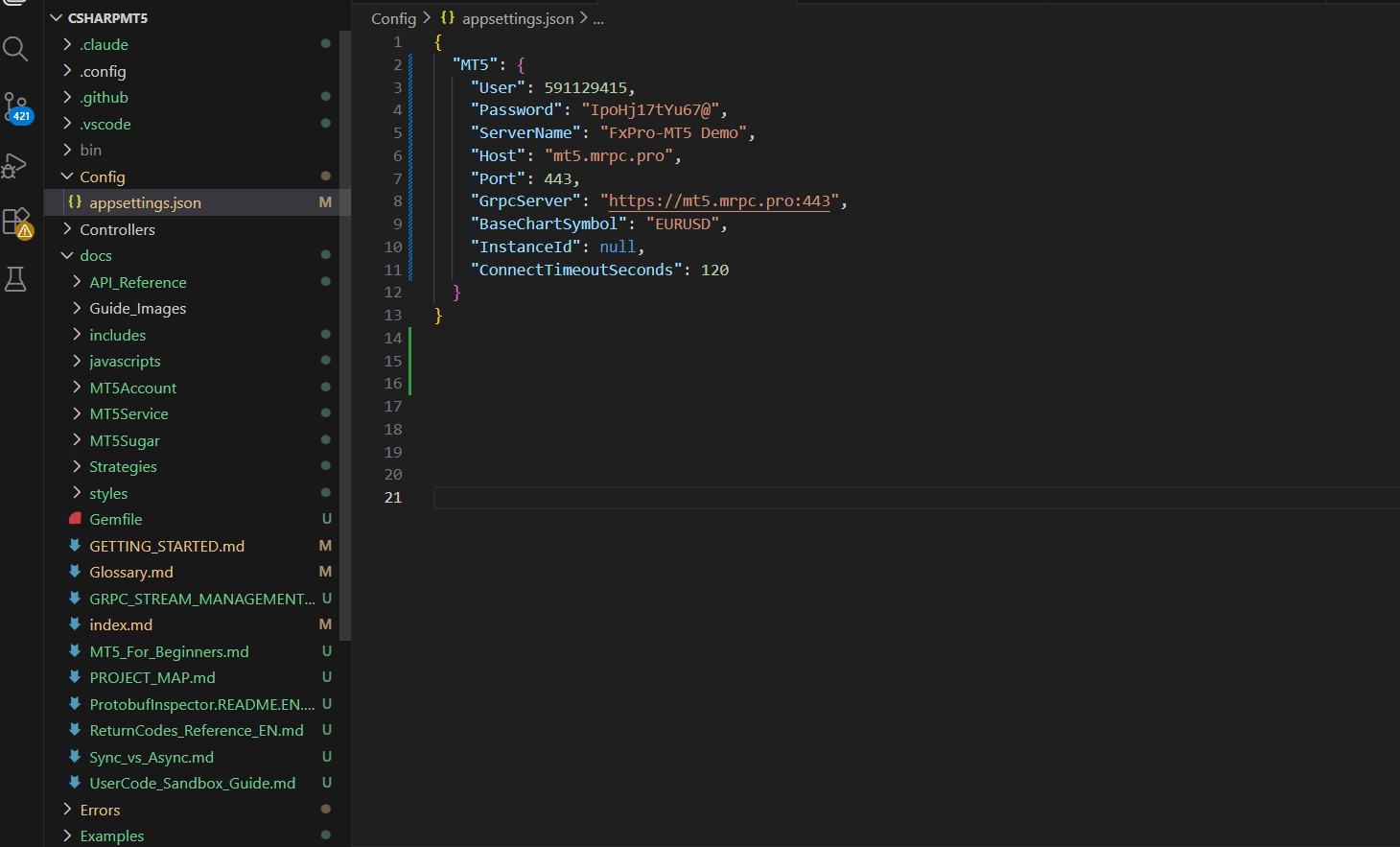 appsettings.json Configuration